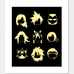 Final Fantasy 7 | Whole party icons Posters and Art